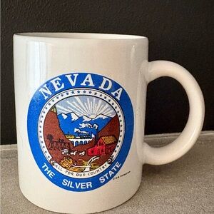 Nevada The Silver State White Ceramic Coffee Mug